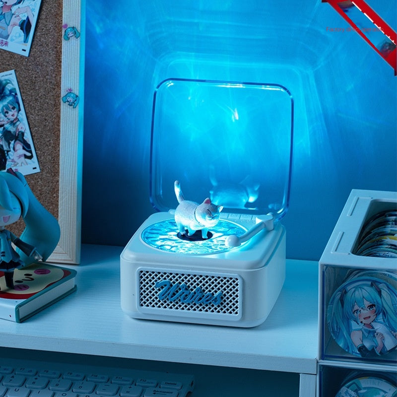 Retro white noise Bluetooth speaker wireless small high pitched vinyl record speaker