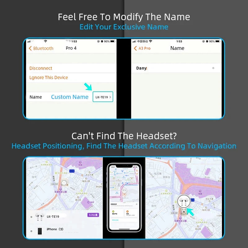 Airs Pro2 Bluetooth Headset Wireless Earphones TWS Earbuds With Siri Pop-up Window Waterproof Positioning Touch Control For Ios