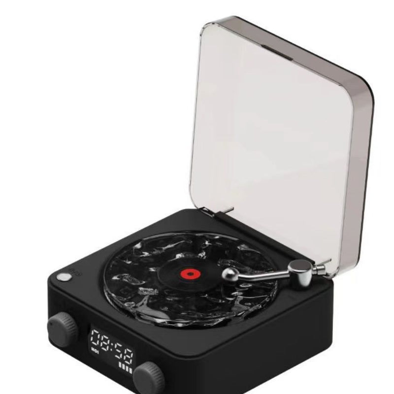 Retro white noise Bluetooth speaker wireless small high pitched vinyl record speaker