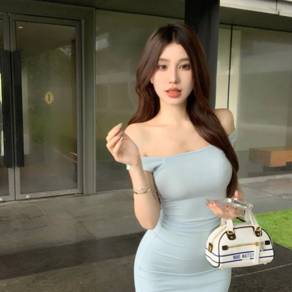 Sweet And Spicy oulder  Dr Women's Sexy Personali Pleated Bodycon  Skirt Pure Desire Waist Cinching Slimm...