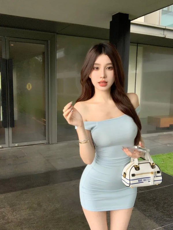 Sweet And Spicy oulder  Dr Women's Sexy Personali Pleated Bodycon  Skirt Pure Desire Waist Cinching Slimm...