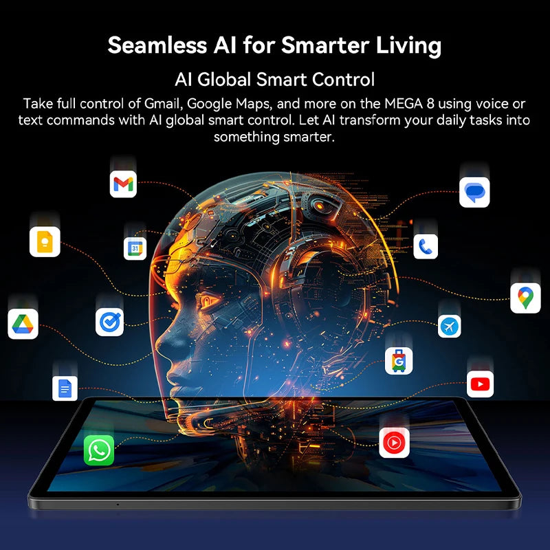 Blackview MEGA 8 Tablet 13 inch FHD+ Display 11000mAh 256GB 512GB AI Android 15 50Mp Camera 4 BOX Speakers 4G Pad PC