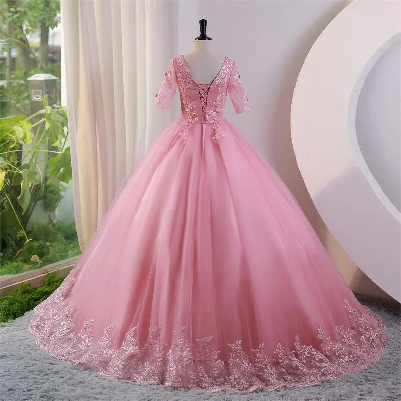 Short Sleeve 15 Quinceanera Dresses Elegant Party Dresses Classic Ball Gown 15 Year Old Dress Dresses For Quinceanera Customized