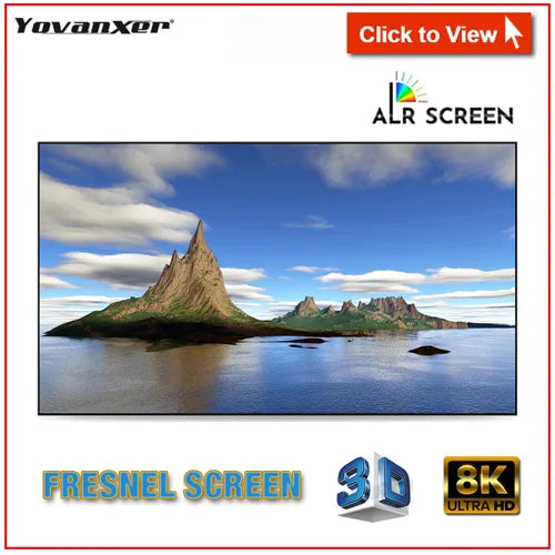 2025 Hot 150 Max Electric Tab Tension Floor Rising ALR Projector Screen Ambient Light Rejecting Motorized for UST Laser TV 3D 8K