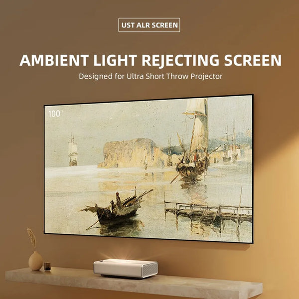 2027 Newest  MIVISION 100~120 Inch 16:9 ALR UST Projector Screen Ambient Light Rejecting Projection Curtain Supported 3D/4K 8K