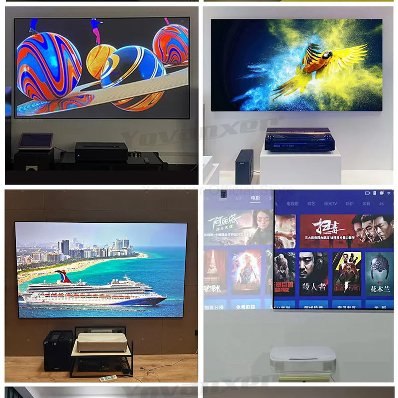 NEW Dragon Series Fresnel 5.0 Pro ALR Fixed Frame Projection Screen Ambient Light Rejecting for Ultra Short Throw UST Projectors