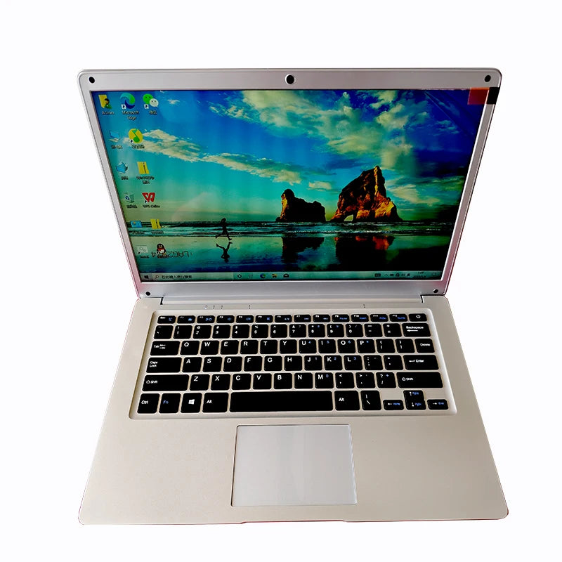 2024 Cheap 14 Inch Ultra Thin Students Laptop Quad Core Windows 10 Notebook Laptops  WiFi Bluetooth for Russian & Korea