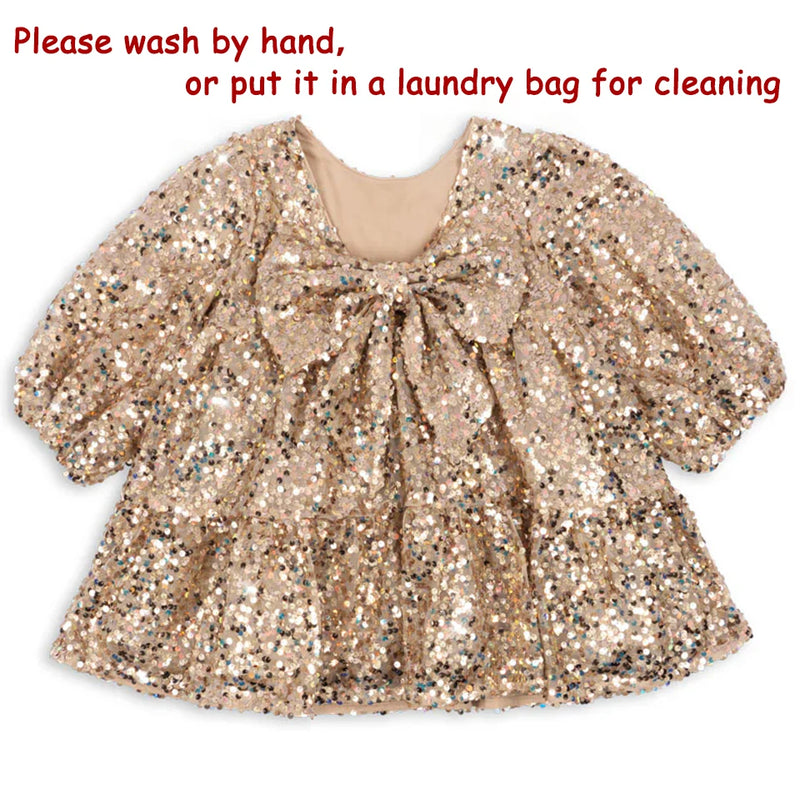 2025 KS Christmas Girls Sequin Shining Pretty Dress Kid Princess Dresses Girl Cute Jacket Children Carnival Party Vestidos Gifts