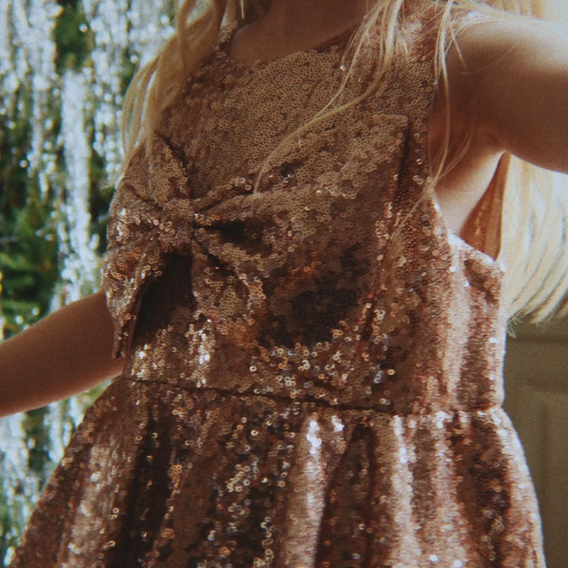 2025 KS Christmas Girls Sequin Shining Pretty Dress Kid Princess Dresses Girl Cute Jacket Children Carnival Party Vestidos Gifts