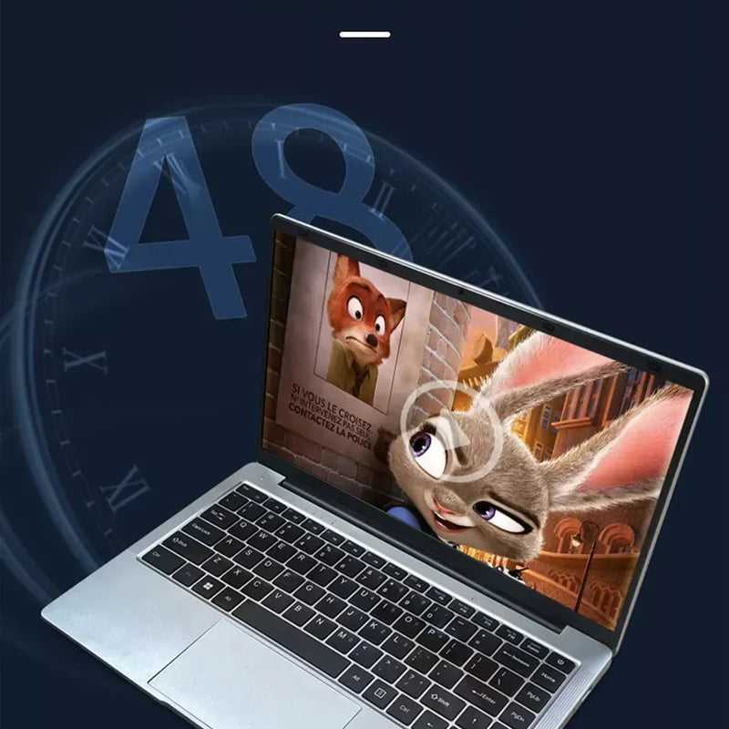 14.1inch Intel Atom A3950 Laptop Computer Windows 11 Pro 2025 Notebook PC 12GB RAM 512GB 1TB SSD 1920*1080 Office Computer PC