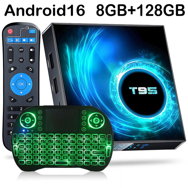 Smart TV Box 2026 T95 Plus HD 6K Android 16 Allwinner H616 4GB 64GB 128GB Dual Wifi Media Player PK X96Max Plus H96 Set Top Box