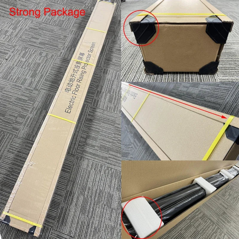 2025 Hot 150 Max Electric Tab Tension Floor Rising ALR Projector Screen Ambient Light Rejecting Motorized for UST Laser TV 3D 8K