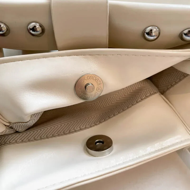 Trendy Bow Shoulder Bag Handbag Casual Underarm Bag Daily Commuting Bags PU Leather Lady Banquet Bag Business Women's Bags