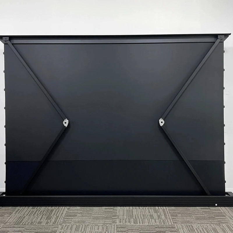 2025 Hot 150 Max Electric Tab Tension Floor Rising ALR Projector Screen Ambient Light Rejecting Motorized for UST Laser TV 3D 8K