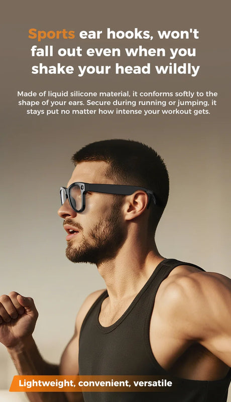 2026 AI Smart Glasses 4K HD Video 800W Camera 32GB WiFi Transfer Bluetooth Call Voice Assistant Chat GPT 3600mAh Charging Case