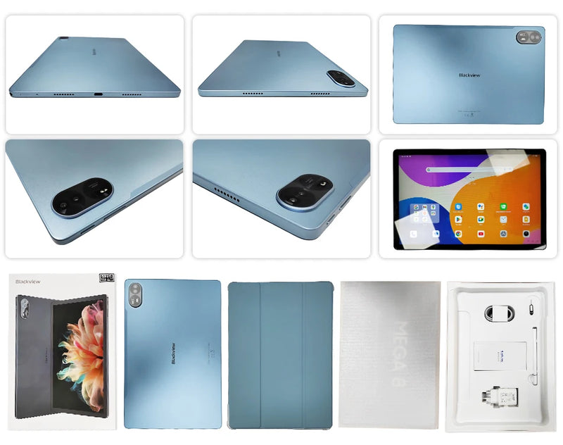 Blackview MEGA 8 Tablet 13 inch FHD+ Display 11000mAh 256GB 512GB AI Android 15 50Mp Camera 4 BOX Speakers 4G Pad PC