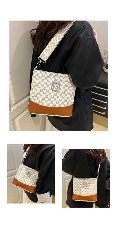 New retro color crossbody bag, M letter handbag, high quality leather messenger bag, business and leisure all kinds of tote bag