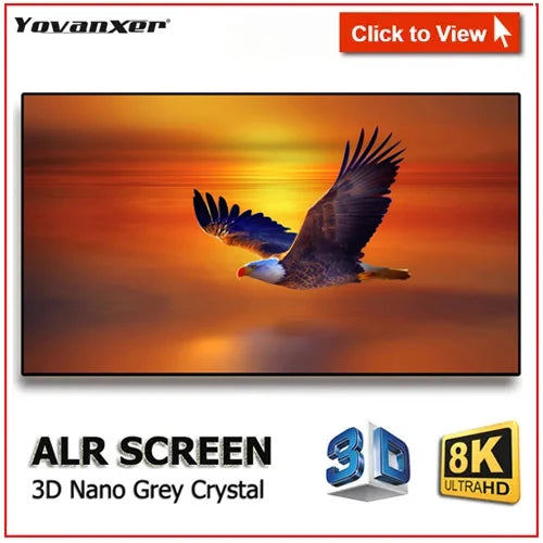 2025 Hot 150 Max Electric Tab Tension Floor Rising ALR Projector Screen Ambient Light Rejecting Motorized for UST Laser TV 3D 8K