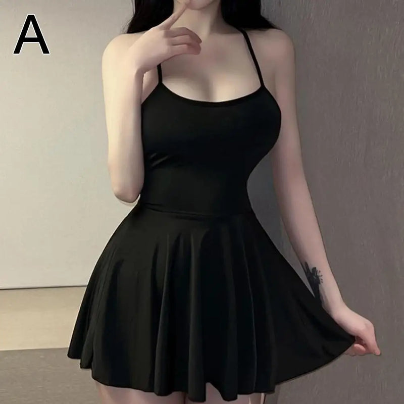Sexy Women Pleated Micro MINI Dress Bandage Smooth Uniform Slip Mini Dress Night Club Outfits Allure Ruffled Dress Backless