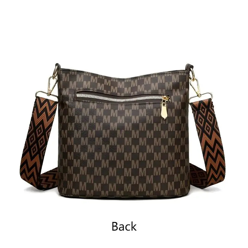 New retro color crossbody bag, M letter handbag, high quality leather messenger bag, business and leisure all kinds of tote bag