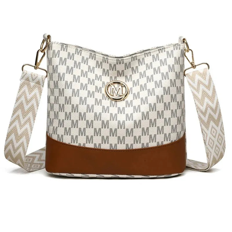 New retro color crossbody bag, M letter handbag, high quality leather messenger bag, business and leisure all kinds of tote bag