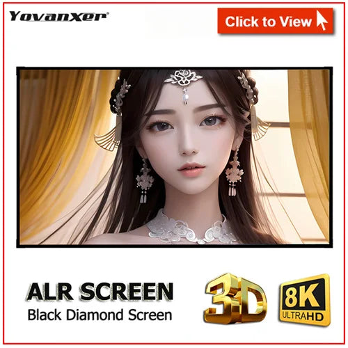 NEW Dragon Series Fresnel 5.0 Pro ALR Fixed Frame Projection Screen Ambient Light Rejecting for Ultra Short Throw UST Projectors