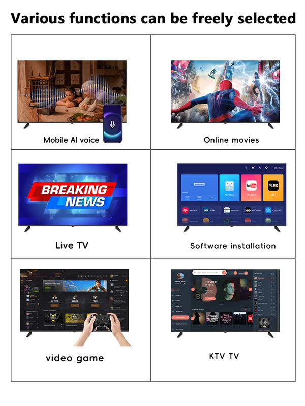 55 65 75 85 100 Inch Smart OLED TV Android Wi-Fi LED Flat Screen TV Motherboard 4K Ultra HD