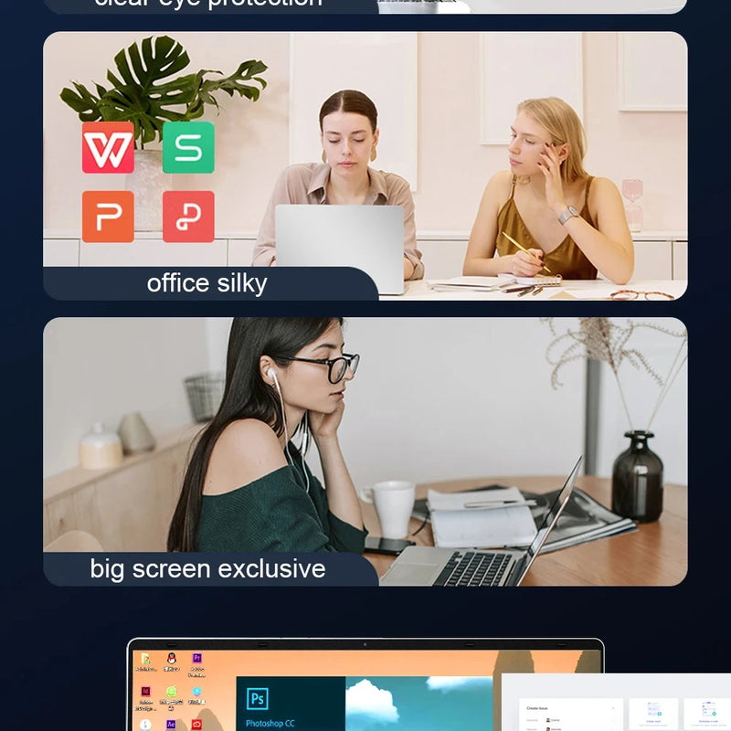 Ultra Slim Windows 11 Laptop Computer 14.1