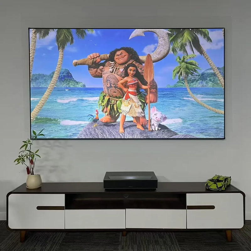 NEW Dragon Series Fresnel 5.0 Pro ALR Fixed Frame Projection Screen Ambient Light Rejecting for Ultra Short Throw UST Projectors