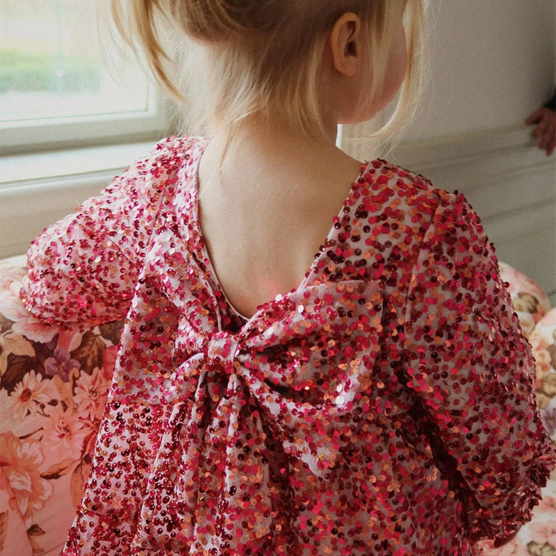 2025 KS Christmas Girls Sequin Shining Pretty Dress Kid Princess Dresses Girl Cute Jacket Children Carnival Party Vestidos Gifts