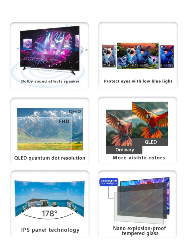 55 65 75 85 100 Inch Smart OLED TV Android Wi-Fi LED Flat Screen TV Motherboard 4K Ultra HD