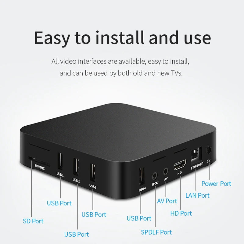  Android 10.0 Fast Smart TV BOX 2GB 16GB Allwinner H313 Quad Core 4K HD Set Top Box Media Player 