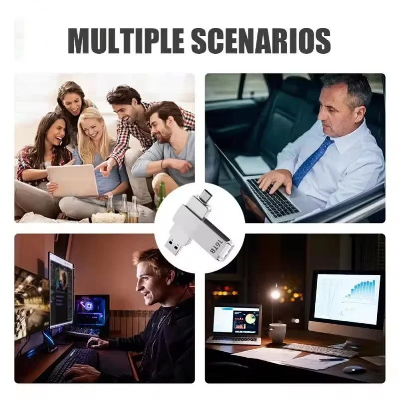 16TB 3.2 Flash Drives High Speed USB Transfer Metal Pendrive Memory Card Pendrive Flash Disk Memoria Waterproof Stick