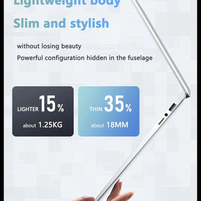 Ultra Slim Windows 11 Laptop Computer 14.1