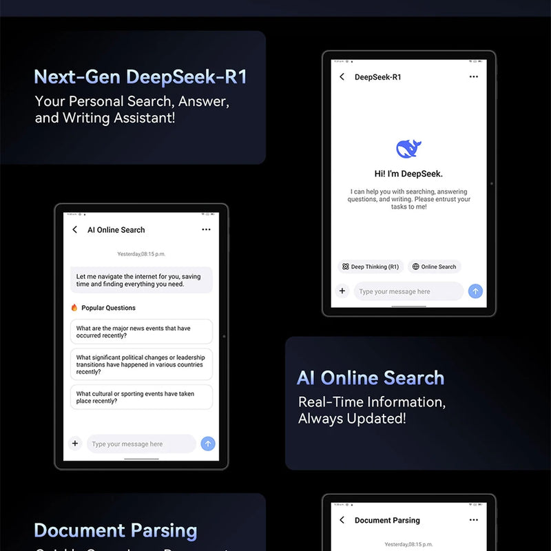 Blackview MEGA 8 Tablet 13 inch FHD+ Display 11000mAh 256GB 512GB AI Android 15 50Mp Camera 4 BOX Speakers 4G Pad PC