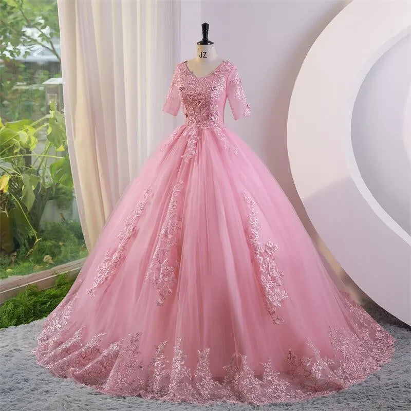 Short Sleeve 15 Quinceanera Dresses Elegant Party Dresses Classic Ball Gown 15 Year Old Dress Dresses For Quinceanera Customized