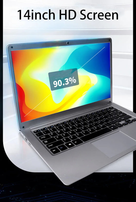 2024 Cheap 14 Inch Ultra Thin Students Laptop Quad Core Windows 10 Notebook Laptops  WiFi Bluetooth for Russian & Korea