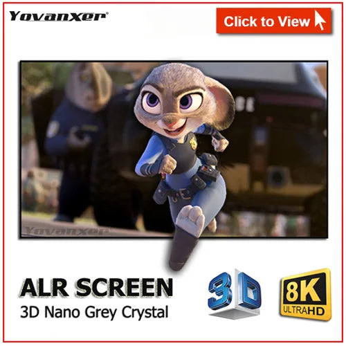 NEW Dragon Series Fresnel 5.0 Pro ALR Fixed Frame Projection Screen Ambient Light Rejecting for Ultra Short Throw UST Projectors